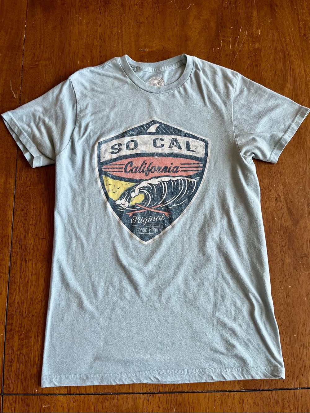 Men's Light Blue So Cal Graphic Crewneck Tee